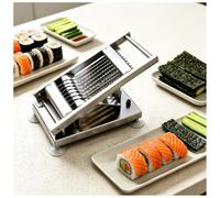 SHEUAO Machine à Sushi Manuelle Professionnelle, Coupe-Rouleaux 12seg-17mm | Poignée de pression longue, base à ventouse, coupe-sushi 8/10/12 segments pour bars et restaurants de sushis