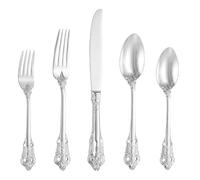 SHEUMNT Magnifique ensemble de couverts baroques Argent coffret cadeau | 18/10 en acier inoxydable 20 pièces, ustensiles comprenant une fourchette, une cuillère et un couteau avec