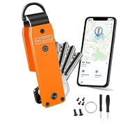 ShiChextasy Porte-clés Air avec traceur GPS : porte-clés compact et léger pour une utilisation en extérieur - Organisateur de clés minimaliste en métal, Orange, défaut