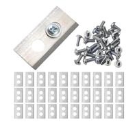 Shiketong Kit De Lames De Coupe en Métal, Compatibles avec Mammotion, Compatibles avec Yuka, Lames De Coupe for Tondeuse À Gazon, Outils De Tondeuse À Gazon Robot De Jardin(Silver 30PCS)
