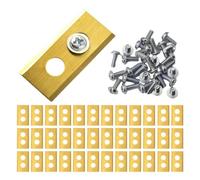 Shiketong Kit De Lames De Coupe en Métal, Compatibles avec Mammotion, Compatibles avec Yuka, Lames De Coupe for Tondeuse À Gazon, Outils De Tondeuse À Gazon Robot De Jardin(Gold 36PCS)
