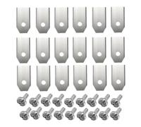 Shiketong Lame De Coupe-Bordure, Compatible avec Husqvarna, Automower, Compatible avec Gardena, Remplacement en Acier Inoxydable, Pièce D'outil De Réparation De Tondeuse À Gazon(18PCS Silver)