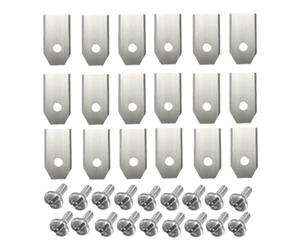 Shiketong Lame De Coupe-Bordure, Compatible avec Husqvarna, Automower, Compatible avec Gardena, Remplacement en Acier Inoxydable, Pièce D'outil De Réparation De Tondeuse À Gazon(18PCS Silver)