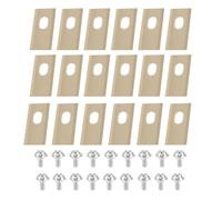 Shiketong Lame De Coupe-Herbe en Acier Inoxydable, Lame De Coupe avec Kit De Vis De Remplacement, Compatible avec Dreame, Accessoires De Tondeuse À Gazon(18PCS Gold)