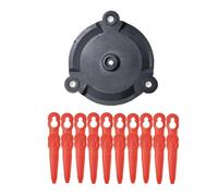 Shiketong Lames De Rechange pour Tête De Coupe Coupe Gazon, Compatibles avec Parkside,PRTA 20-LiA1 91099406, Tête en Plastique Simple À Clipser(3 Cutter Head Blades)