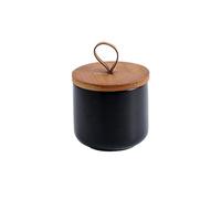 Shilanmei Bocal de conservation en céramique Boîtes de conservation en céramique pour la cuisine avec couvercle hermétique pour grains de café, sucre, épices, service sur le comptoir (Noir 250g)
