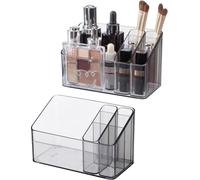SHIMOYAMA Organisateur de maquillage, pack de 2 Organiseur en plastique pour cosmétiques Maquillage Coiffeuse Salle de bain Boîte à maquillage