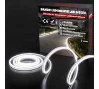 Shine Decor Neon Ruban LED 2m, 230V Bande lumineuse, IP65 Etanche, 10W/M, 350LM/M, 120 leds/m Neon LED Strip pour Décoration Maison Cuisine Jardin Eclairage LED (Blanc Froid)