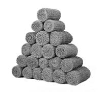 Shineboc Lot de 20 Bobines de Laine d'Acier Grade 000, Polissage Acier Laine Idéal pour le Nettoyage, le Polissage, l'Entretien et la Finition du Bois, du Verre