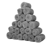 Shineboc Lot de 20 Bobines de Laine d'Acier Grade 1#, Polissage Acier Laine Idéal pour le Nettoyage, le Polissage, l'Entretien et la Finition du Bois, du Verre