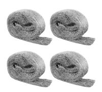 Shineboc - Lot de 4 Bobines de Laine d'Acier Grade 1#, 16 mètres Polissage Acier Laine Idéal pour le Nettoyage, le Polissage, l'Entretien et la Finition du Bois, du Verre