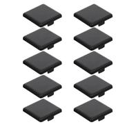 SHINEOFI 10 Pièces Cache de Profilé Fermeture Rapide 30x30mm Noir en Aluminium en Plastique et Bords Chanfreinés Lisses Surface Plate sans Interruption pour Atelier et Exposition