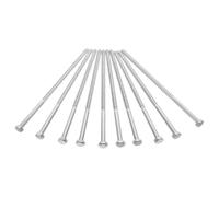 SHINEOFI 10 Pièces Vis Auto-perceuse à Tête Hexagonale Externe M8 Argentée, Filetage Grossier Pointe Auto-perceuse, Compatible Supports en Bois et Bois Multicouches, Installation Facile et
