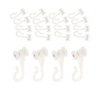SHINEOFI 100 Pièces Crochet de Suspension avec Roulettes pour Moustiquaire Forme de U Système de Guidage Pratique pour Fixation Facile et Rangement