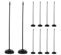 SHINEOFI 10ensembles Lot de Supports Drapeaux de Bureau avec Base Plastique Stable et Mât pour Table pour Bureau Salle de Réunion et École