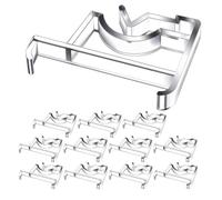 SHINEOFI 12 Pièces Lot de Clips de Cantonnière Cachés en Plastique Abs Transparent pour Stores Horizontaux Bois ou Faux Bois, Solution de Remplacement Discrète pour Habillage de Fenêtres