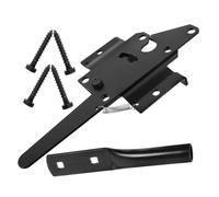 SHINEOFI 1ensemble Hinge Heavy Duty Gate Latch Pour Portail Bois Ferrures De Clôture Résistant Pour Installation Facile