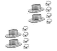 SHINEOFI 2 Ensembles Base Zincé Fixations Pour Tuyaux Corps Accessoires De Connexion Robustes Pour Posts Ronds Monture Sécurisée Durable 6 Pièces * 2