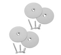 SHINEOFI 2 Ensembles Cache-trou de Poignée de Porte Installation Facile Rond en Acier Inoxydable Argenté, Résistant la Rouille Diamètre 67 Mm, Lot de Sets de Pièces pour Remplacement