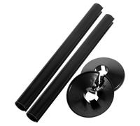 SHINEOFI 2 Ensembles Cache-tuyau Mural en Plastique Noir pour Radiateur et Évier de Salle de Bain, Couvre-trous et Protège les Tuyaux Design Simple et Fonction Décorative