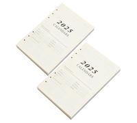 SHINEOFI 2 Ensembles Papier À Feuilles Mobiles A5 2025 Recharge Agenda 6 Anneaux, Papier Classeur 6 Trous, Cahier De Recharge Perforé Pour Écriture Et Dessin