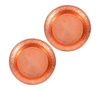 SHINEOFI 2 Pièces Bol Décoratif en Cuivre Martelé Rond 10,9cm Finition Artisanale pour Organisation et Service, pour Décoration de Ferme ou Affichage Moderne