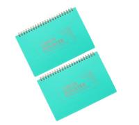 SHINEOFI 2 Pièces Carnet de Registre de Chèques Personnel 2 Exemplaires Vert Clair avec Couverture Rigide et Spirale, 60 Pages, Papier et Pp, pour Usage Bancaire et Bureau