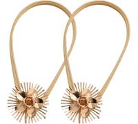 SHINEOFI 2 Pièces Embrasse de Rideau Fleur Métal Moderne | Installation sans Outil, Maintien Ferme, Style Simple et Chic, pour Studio, Fenêtre, Locataires