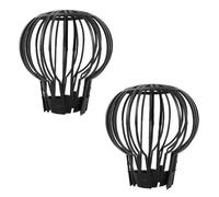 SHINEOFI 2 Pièces Filtre de Gouttière en Plastique Pp Noir, Protection D'entonnoir Flexible pour Gouttière de Toit, Installation Diy, Prolongation Durée de Vie du Drainage, pour Maison