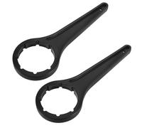 SHINEOFI 2 Pièces Outil Ouvre-couvercle de Seau en Plastique Noir, Clé Multifonctionnelle Conviviale pour Seaux Alimentaires et Pots de Peinture, Design Ergonomique et Robuste