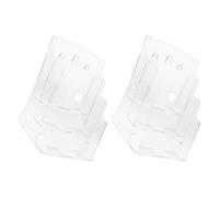 SHINEOFI 2 Pièces Présentoir à Brochures et Porte-Menu A4 en Acrylique Transparent, Support Incliné de Bureau, Rangement Pratique et Accès Rapide aux Documents, pour Bureau et Salle