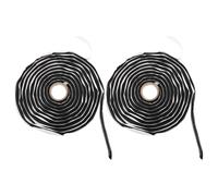 SHINEOFI 2 Pièces Ruban Adhésif en Caoutchouc Butyle Noir, Mastic Étanche pour Joint Épais de Porte de Voiture Adhérence sur Métal, Bois, Verre et Maçonnerie