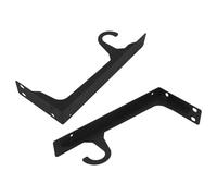SHINEOFI 2 Pièces Support de Acier Noir Étagère Triangulaire avec Crochet Intégré Support Lourd Robuste pour Penderie et Dressing