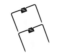 SHINEOFI 2 Pièces Support Stabilisateur en Fer Noir pour Poteau Enterré, Piquet de Parasol de Jardin Polyvalent et Résistant aux Intempéries, pour Patio et Jardin