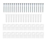 SHINEOFI 20 Ensembles Clips de Fixation pour Miroir en Plastique et Métal, Compact et Réutilisable, pour Installation sur Portes et Murs, Fixation sans Perçage Facile