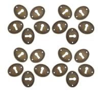 SHINEOFI 20 Pièces Cache-cadre Ovale en Fer Vintage pour Meubles, Insert de Serrure Décoratif pour Tiroir et Porte, Pièce de Rechange pour Projets de Restauration de Mobilier