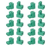 SHINEOFI 20 Pièces Connecteur de Bornier à Vis 2 Broches 5,08mm pour | Vert, Plastique et Fer, sans Soudure, pour Armoire de Commande et Liaison Plc I/o