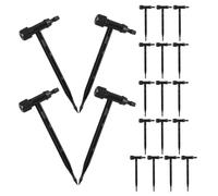 SHINEOFI 20 Pièces Support de Goutteur D’arrosage Réglable pour Jardin | PP Noir, Hauteur Ajustable et Usage Extérieur, Couvre de Larges Zones, Réduit le Gaspillage D’eau
