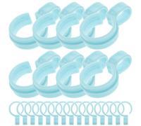 SHINEOFI 25 Pièces Crochet Cintre Coupe-vent Rond en Plastique | Crochets de Cintre à Boucle, Anti-glissement et Verrouillage, pour Buanderie, Dortoir, Balcon