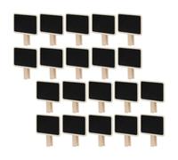 SHINEOFI 25 Pièces Mini Tableau Noir à Pince en Bois, Style Rustique | Grain , Format Compact, Facile à Ranger et Transporter, Cuisine et Paniers