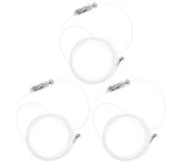SHINEOFI 3 Ensembles Accroche Tableau en Acier Inoxydable avec Câble en Nylon et Crochet sur Rail, Supporte Œuvres Lourdes, Installation Facile pour Studio ou Bureau Moderne Minimaliste