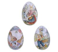 SHINEOFI 3 Pièces Boîte à Bonbons de Pâques en Fer-blanc, Coffret Œuf Décoratif