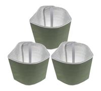 SHINEOFI 3 Pièces Cache-Pot Isolant en Aluminium pour Plantes en Pot Jusqu'à 29cm de Hauteur et 32cm de Diamètre, Protection Le Gel pour Jardin Extérieur et Patios