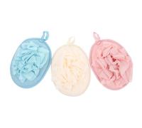 SHINEOFI 3 Pièces Ensemble de Bain avec Boule Exfoliante et Serviette en Éponge Douce en Tissu Éponge, Maison Voyage, Élimine les Peaux Mortes en Douceur