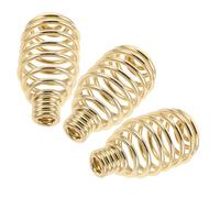 SHINEOFI 3 Pièces Poignée à Ressort Fonctionnement Fluide et Gain de Place en Acier Or Design Moderne, Structure en Spirale pour Poêles à Pellets et Fours