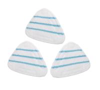 SHINEOFI 3 Pièces Tête de Chiffon Triangulaire en Fibre Blanche pour Balai Vapeur, Compatible Sols en Fibre, Facile à Installer, pour Bureau et Maison