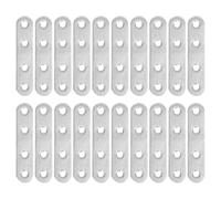 SHINEOFI 30 Pièces Équerre Plate en Acier Inoxydable Renforcée pour | Surface Polie sans Bavure, Répartition Uniforme de Charge, pour Réparation de Placards la Cuisine