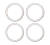 SHINEOFI 4 Pièces Anneau Diffuseur en Silicone pour Ampoule 56mm, Blanc | Diffusion par Chaleur, Installation Facile, Réutilisable, pour Veilleuse et Maison, Bord Large