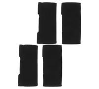 SHINEOFI 4 Pièces Bande Absorbante de Sueur Réutilisable Noir pour Casque de Sécurité en Éponge et Tissu Fermeture Auto-agrippante, Compatible Universellement pour Usage Industriel