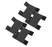 SHINEOFI 4 Pièces Bande de Sueur pour Casque de Sécurité Industriel et Casque de Soudure en Éponge et Tissu Noir Fixation Auto-agrippante, Facile à Attacher et Retirer pour Chantier